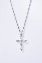 Collier croix scintillante en acier inoxydable GRACE