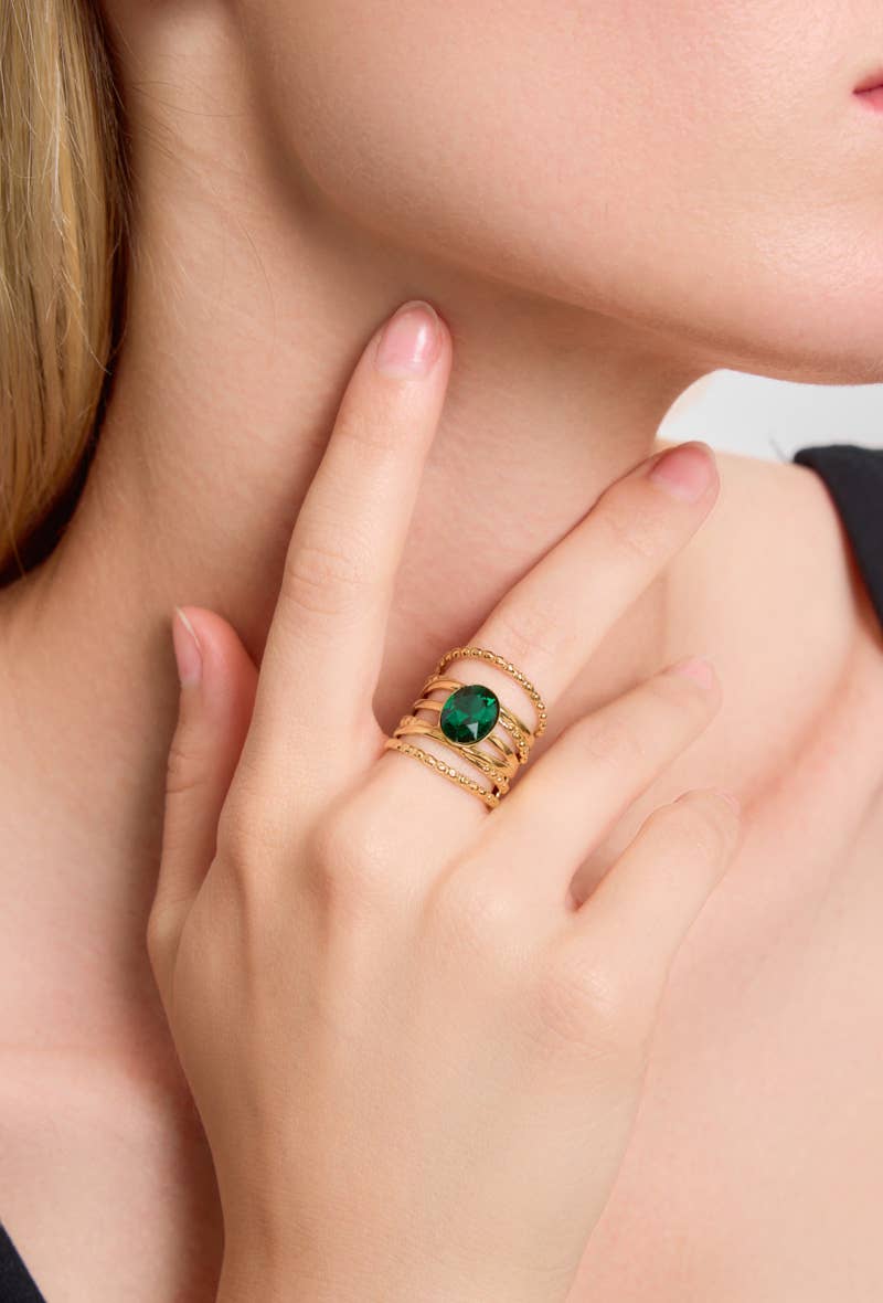 Bague en acier inoxydable LUCY