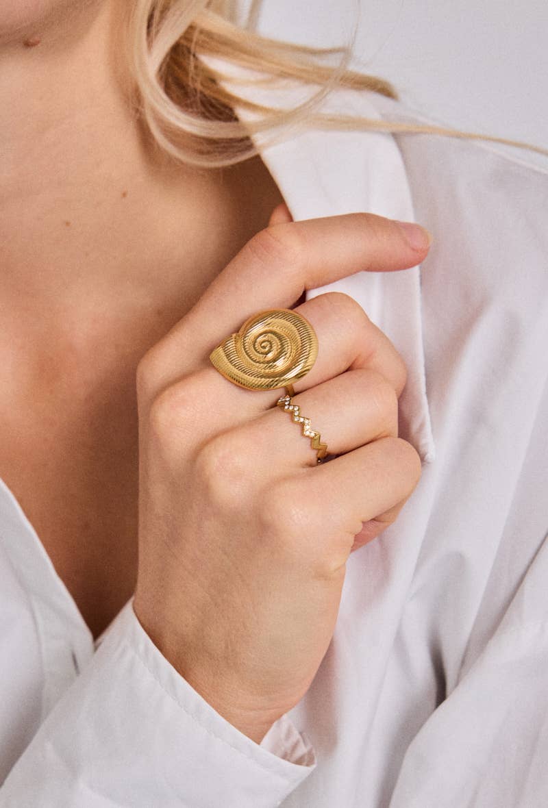 Bague Vibration Lumineuse en acier inoxydable BROOKE