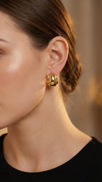 Boucles d'oreilles Éclipse Dorée en acier inoxydable IVY