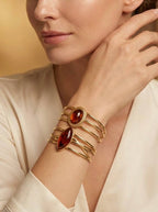 Bracelet jonc Marquise intemporel en acier inoxydable LÉNA