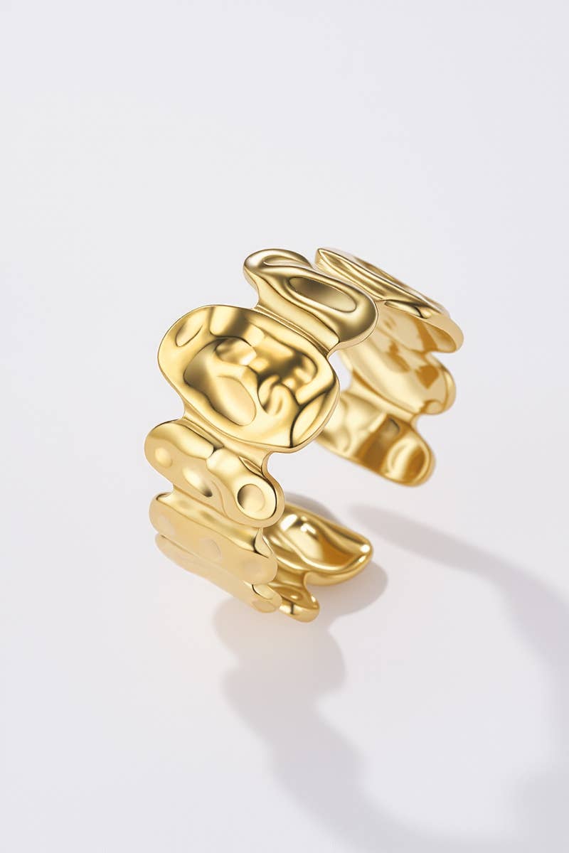 Bague contemporaine en acier inoxydable AUDREY