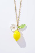 Collier Citron Fleuri en acier inoxydable NATALIE