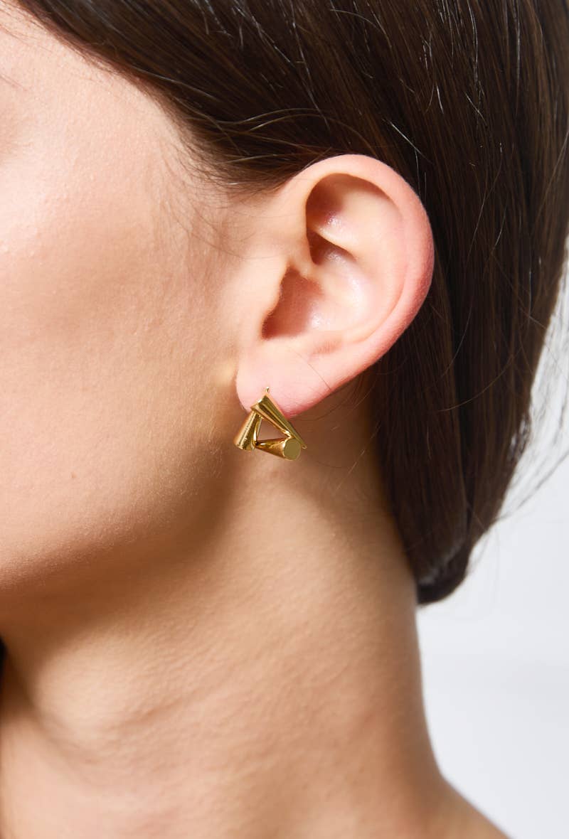 Boucles d'oreilles puces en acier inoxydable GRACE