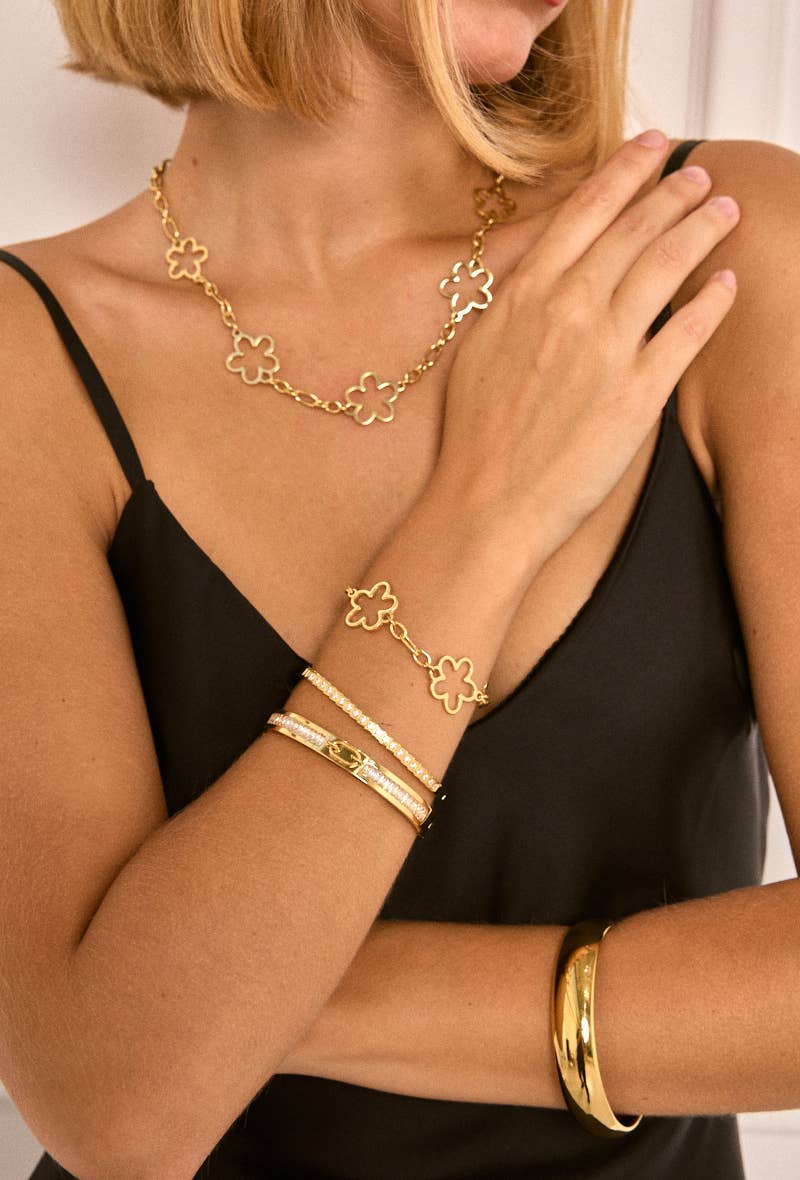 Bracelet jonc en acier inoxydable ADELE