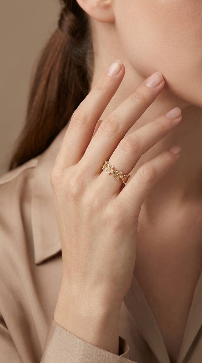 Bague Jardin Étincelant en acier inoxydable HANNAH