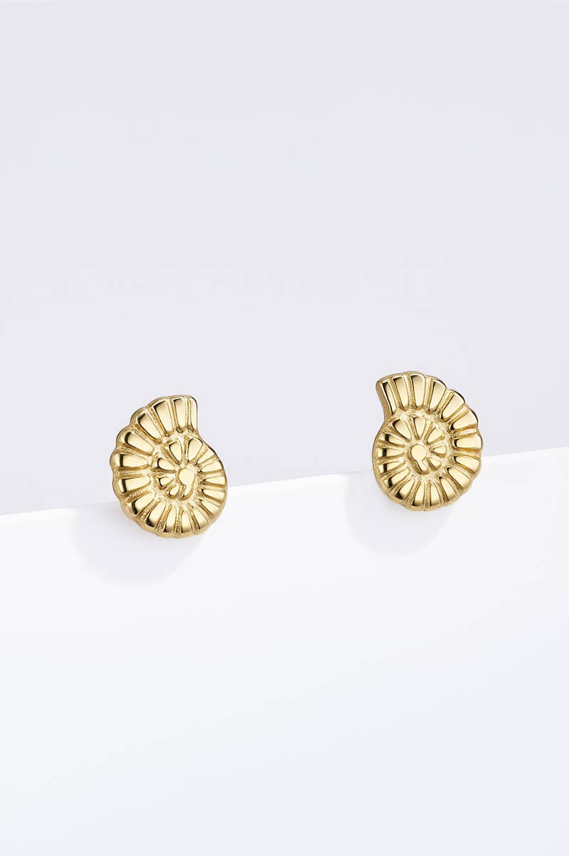 Boucles d'oreilles Coquillage d’Or en acier inoxydable SOPHIE