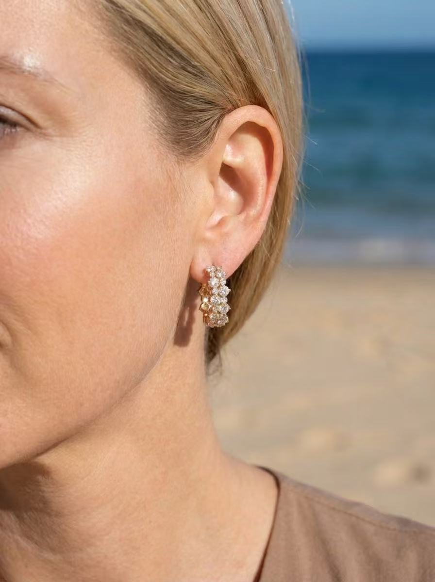 Boucles d'oreilles en acier inoxydable ABIGAIL