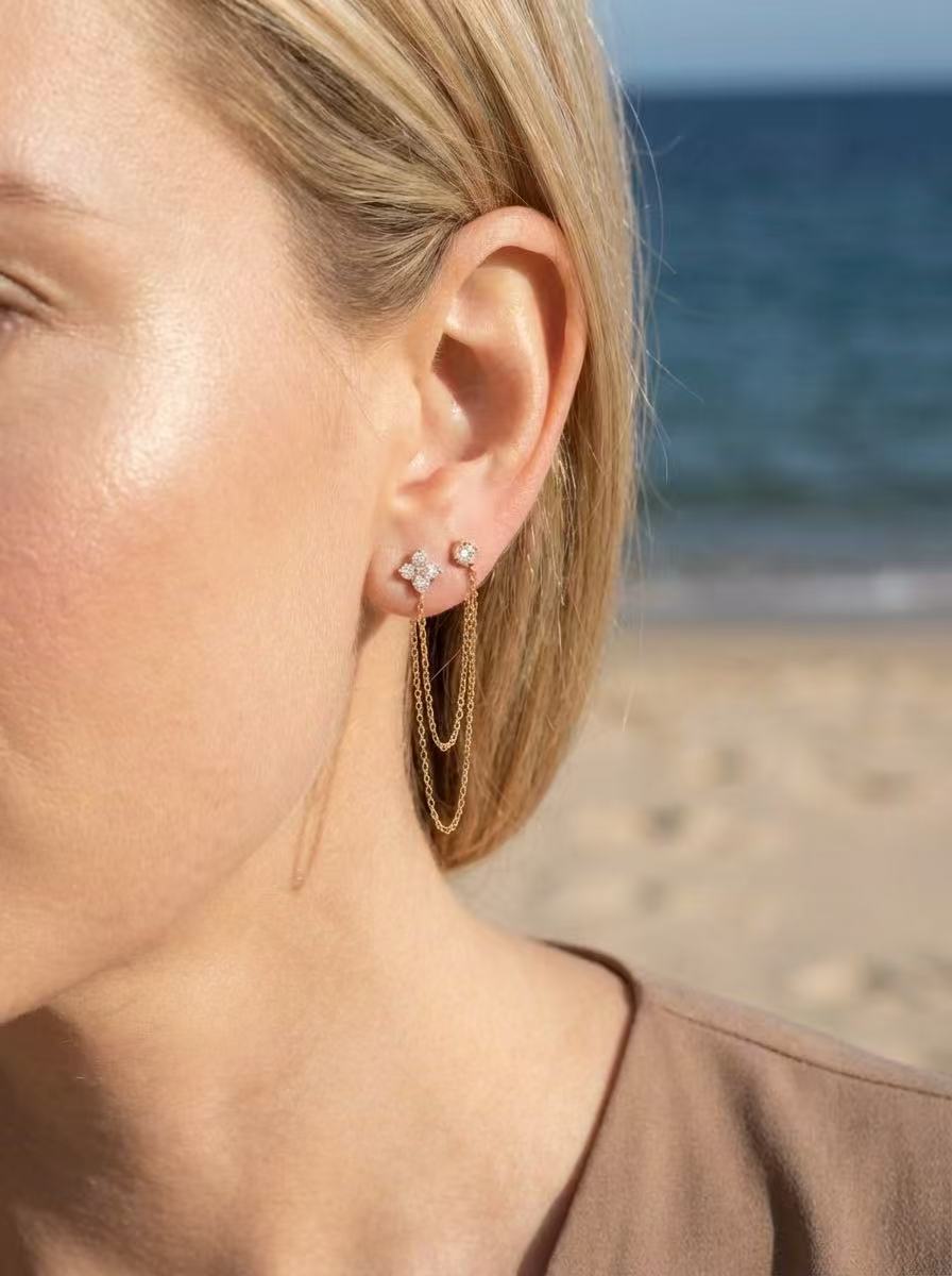Boucle d'oreille en acier inoxydable MADISON