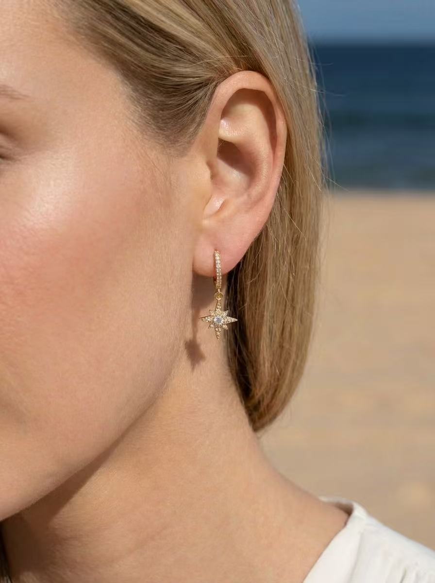 Boucles d'oreilles en acier inoxydable NOÉMIE