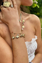 Bracelet coquillages en acier inoxydable EMILY