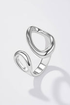 Bague ovale asymétrique en acier inoxydable ADELE