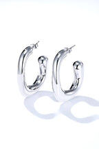Boucles d'oreilles créoles intemporelles en acier inoxydable ASHLEY
