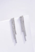 Boucles d'oreilles strassées en acier inoxydable EVELYN