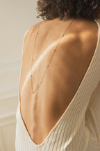 Collier sautoir étincelant en acier inoxydable DAISY