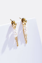 Boucles d'oreilles Perles Bohèmes en acier inoxydable VICTORIA