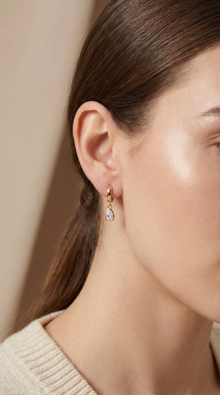 Boucles d'oreilles Goutte Précieuse en acier inoxydable ROXANE