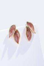 Boucles d'oreilles Feuilles Nacrées en acier inoxydable MARIE