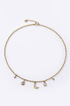 Collier breloques célestes en acier inoxydable NOÉMIE