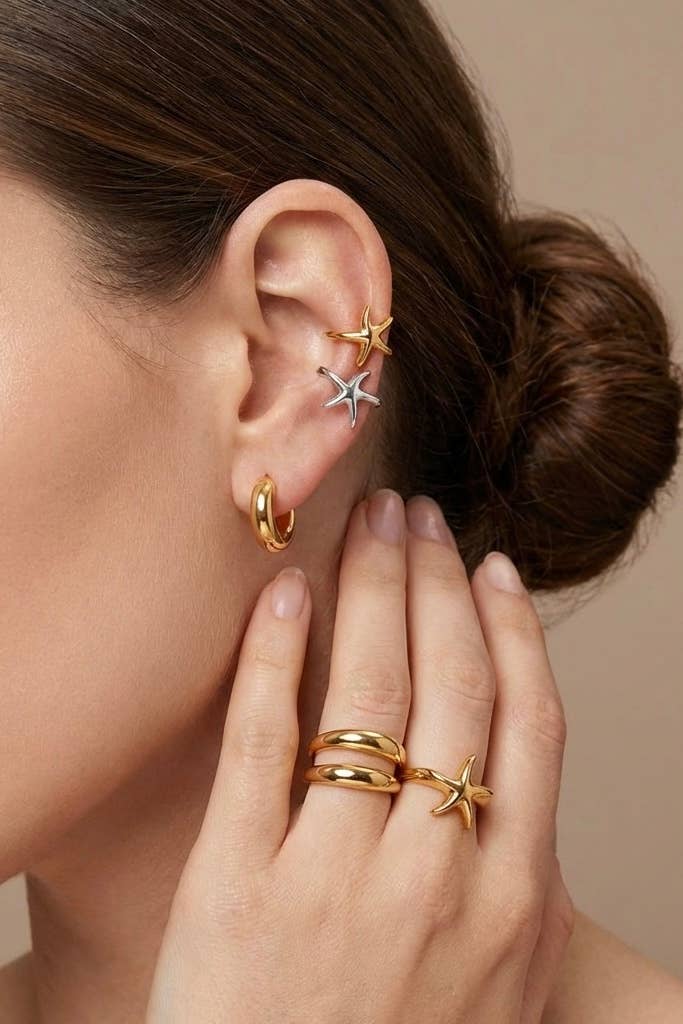 Earcuffs en acier inoxydable ROMANE
