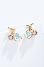 Boucles d'oreilles Fleur de Cerisier en acier inoxydable CHARLOTTE