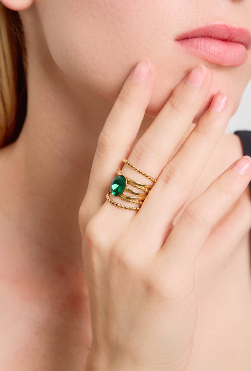 Bague en acier inoxydable LUCY