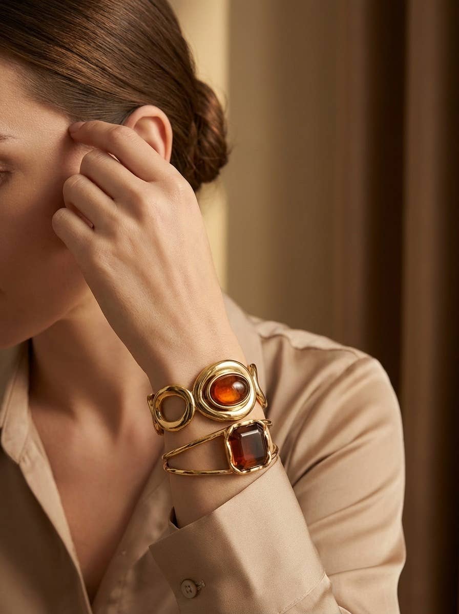 Bracelet jonc en acier inoxydable PHOEBE