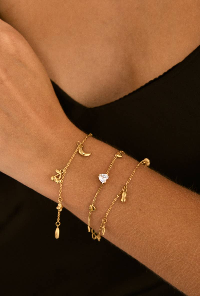 Bracelet Cœur Étincelant en acier inoxydable MANON