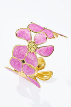 Bracelet jonc fleur émaillée en acier inoxydable ALEXA