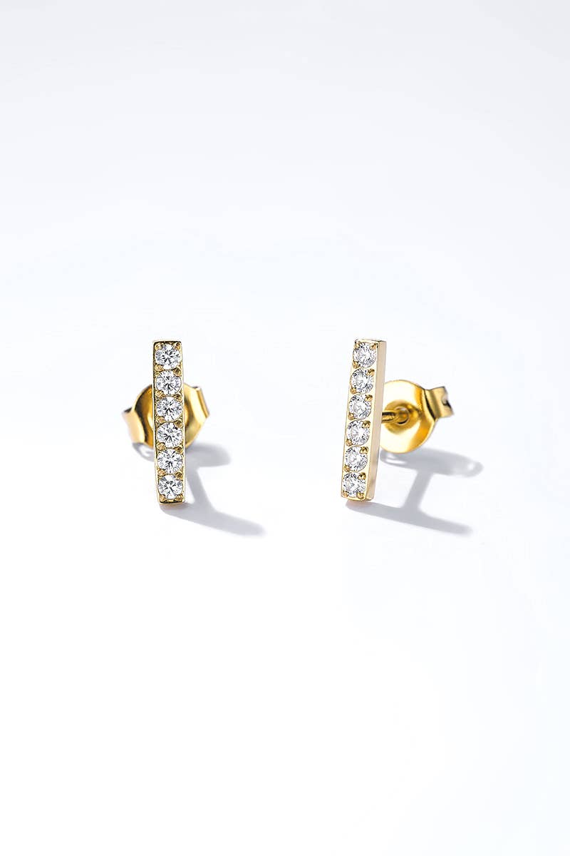 Boucles d'oreilles Élégance dorée en acier inoxydable MATHILDE