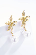 Boucles d'oreilles perle pendante STELLA