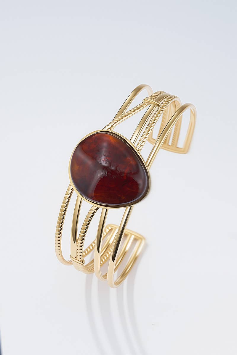 Bracelet jonc bohème chic en acier inoxydable ÉLISA