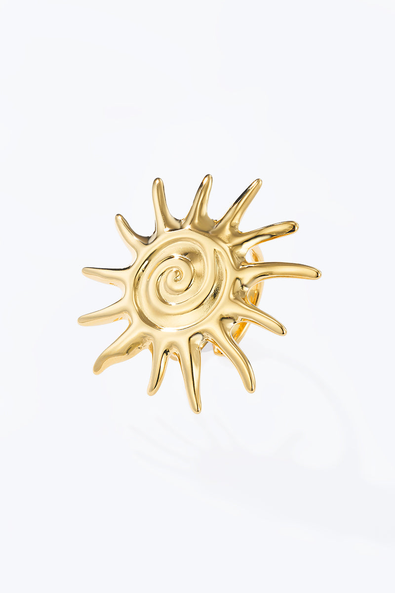 Bague soleil rayonnant en acier inoxydable ÉLISE