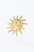 Bague soleil rayonnant en acier inoxydable ÉLISE