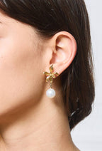 Boucles d'oreilles perle pendante STELLA