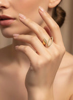 Bague œil contemporain en acier inoxydable AURÉLIE