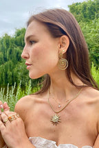 Collier soleil spiralé en acier inoxydable JULIE