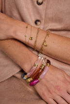 Bracelet breloques lune étoile et soleil en acier inoxydable MILA