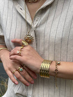 Bracelet jonc Dune Lumineuse en acier inoxydable LÉNA