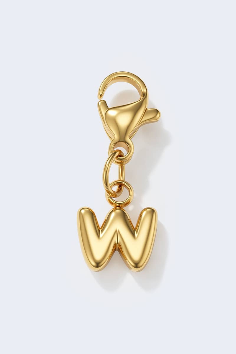 Charm alphabet en acier inoxydable