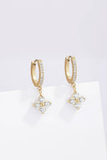 Boucles d'oreilles Fleur lumineuse en acier inoxydable ASHLEY