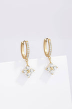 Boucles d'oreilles Fleur lumineuse en acier inoxydable ASHLEY