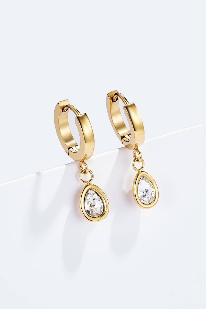 Boucles d'oreilles Goutte Précieuse en acier inoxydable ROXANE
