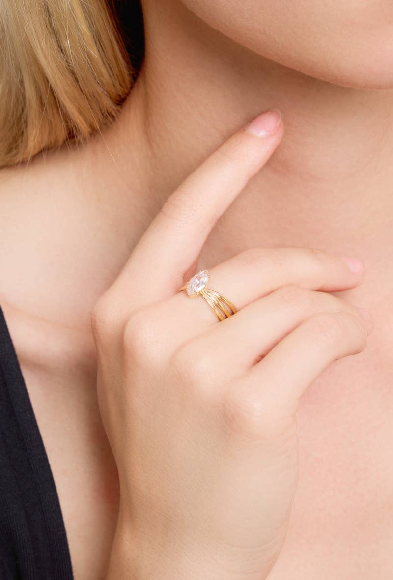 Bague en acier inoxydable DAISY