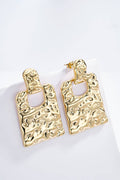 Boucles d'oreilles Carrés Sculptés en acier inoxydable AMÉLIE