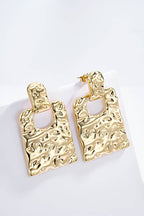Boucles d'oreilles Carrés Sculptés en acier inoxydable AMÉLIE