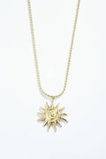 Collier soleil spiralé en acier inoxydable JULIE