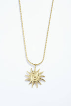 Collier soleil spiralé en acier inoxydable JULIE