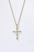 Collier croix scintillante en acier inoxydable GRACE