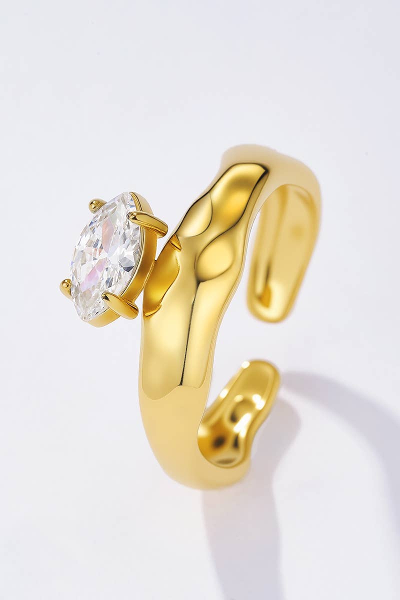 Bague Élégance Cristal en acier inoxydable CLARA